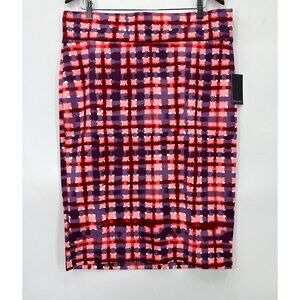 Eloquii Multicolor Plaid Pencil Skirt